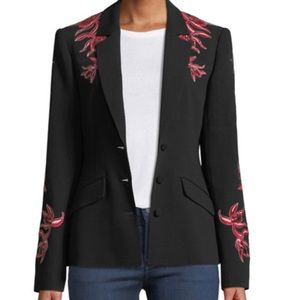CINQ A SEPT
Orchid Pax Embroidered Crepe Jacket